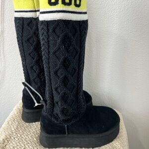 UGG Black Knit Boots